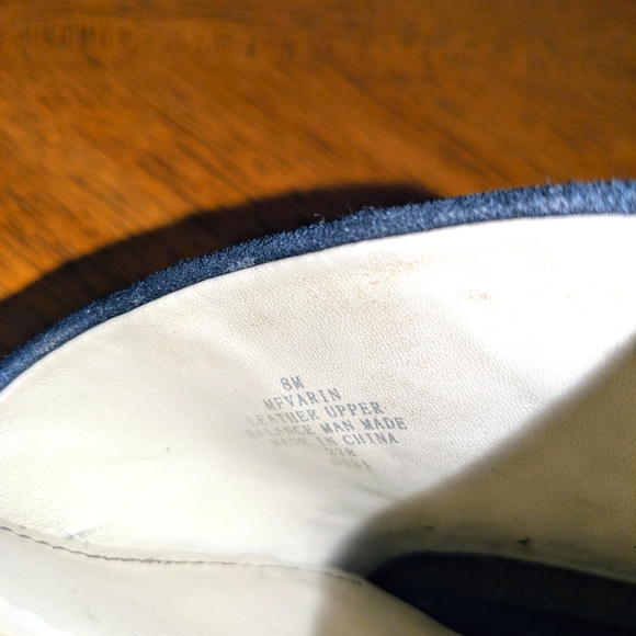 MARC FISHER VARIN Espadrille Wedge Platform Black Leather Suede Sandals  Sz 8M - Picture 12 of 14